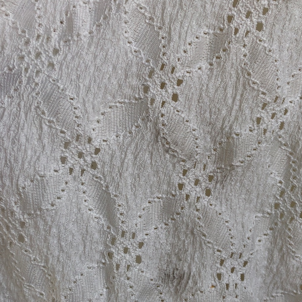 Maeve Anthropologie White Eyelet Puff-Sleeve Square-Neck Dress - Picture 13 of 14